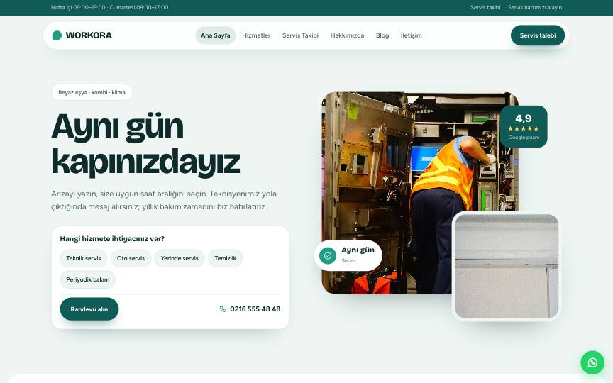Yerinde servis · Bay